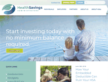 Tablet Screenshot of healthsavings.com